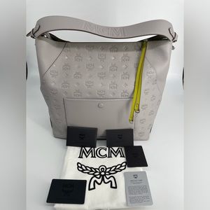MCM Large Klara Monogram Leather Hobo